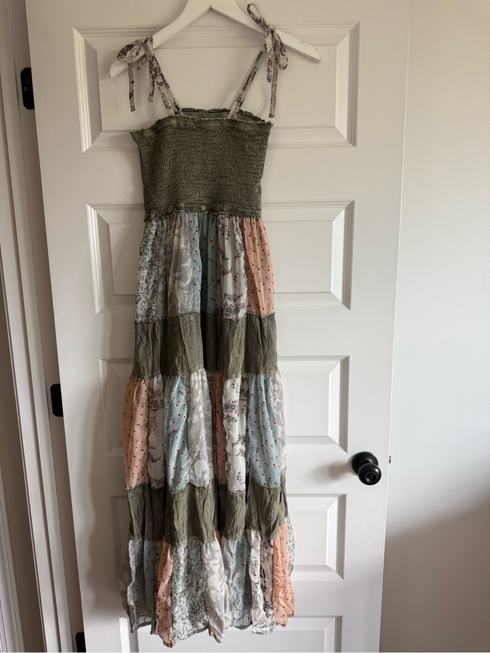 Young Threads NWT Boho Patchwork Tiered Maxi Dress - Picture 2 of 11
